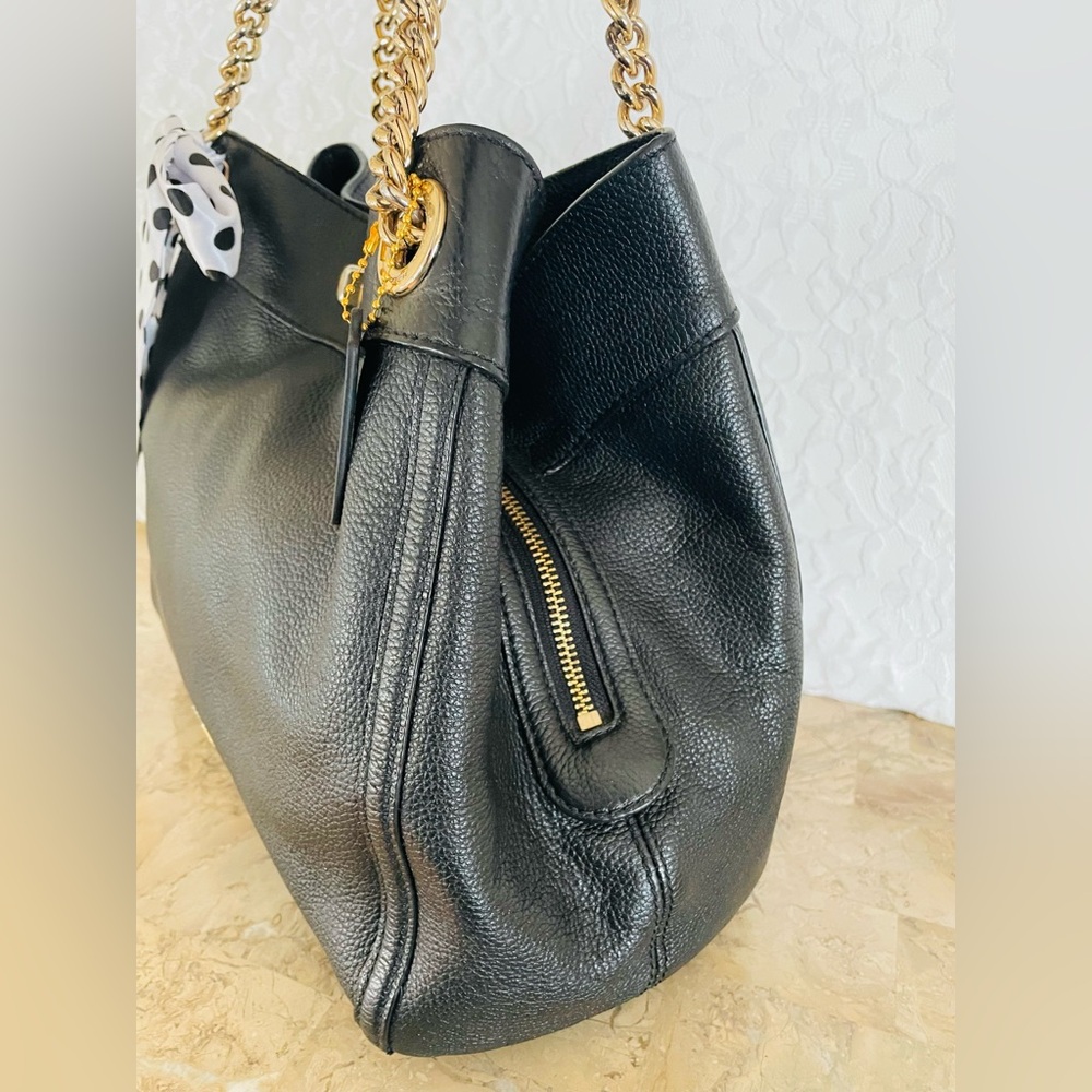 COACH Lexy chain pebble leather black shoulder bag - Picture 5 of 11